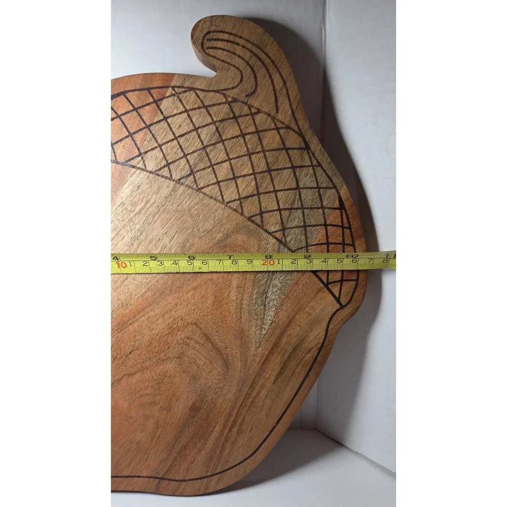 Acorn shaped wooden cutting board, serving tray